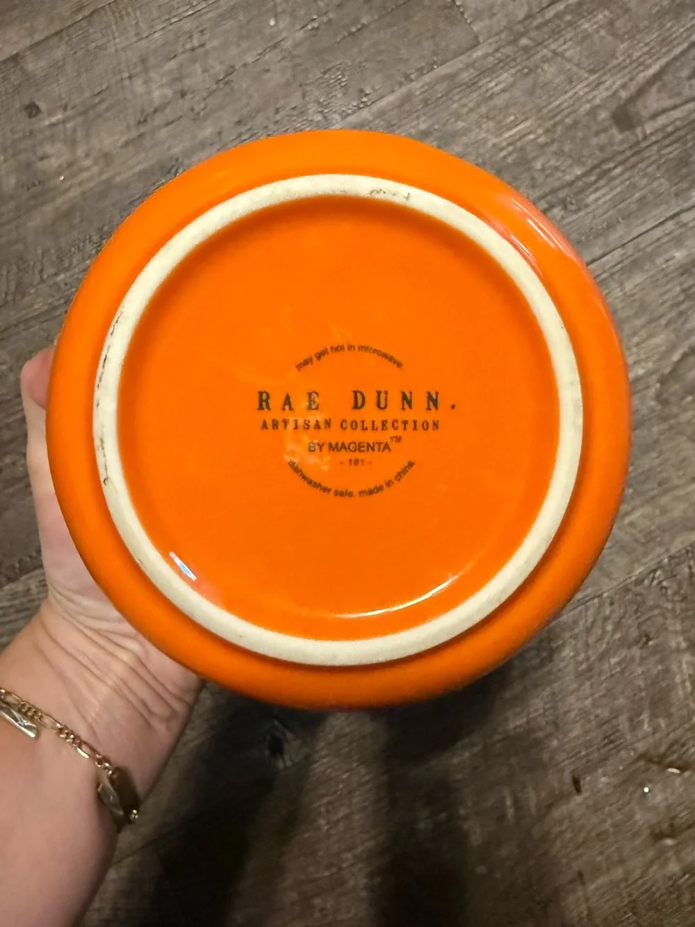 Rae Dunn Halloween Candy Bowl with Lid - Orange